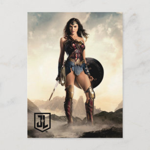 Justice League   Wonder-vrouw op slagveld Briefkaart