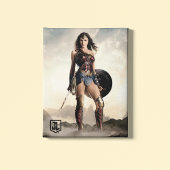 Justice League | Wonder-vrouw op slagveld Canvas Afdruk
