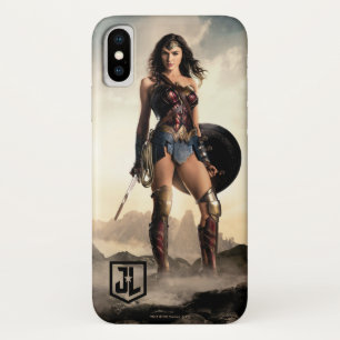 Justice League   Wonder-vrouw op slagveld iPhone X Hoesje