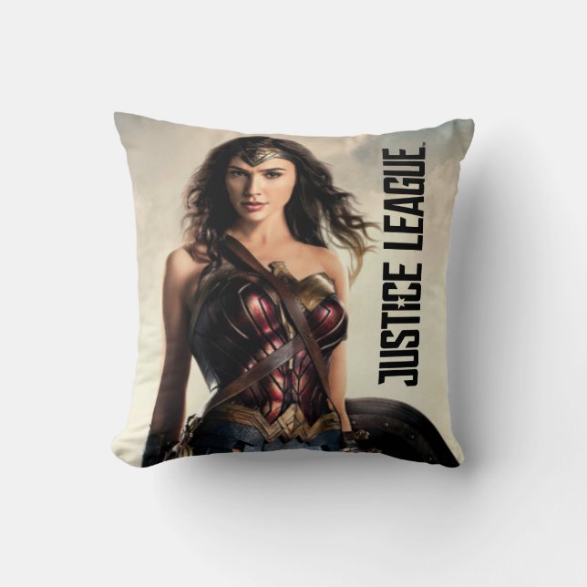 Justice League | Wonder-vrouw op slagveld Kussen (Voorkant)