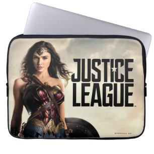 Justice League   Wonder-vrouw op slagveld Laptop Sleeve