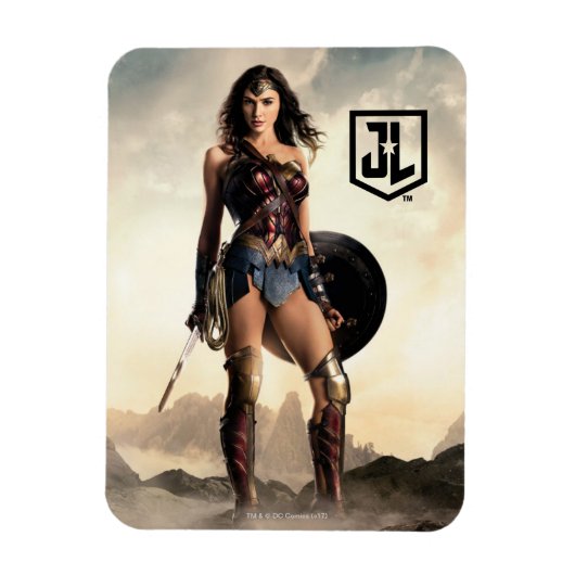 Justice League | Wonder-vrouw op slagveld Magneet (Verticaal)