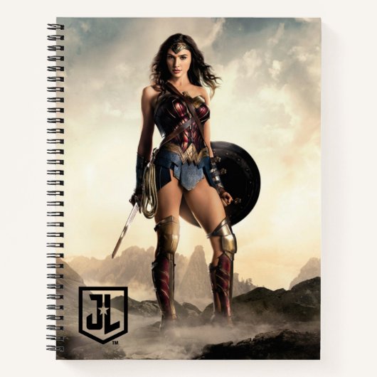 Justice League | Wonder-vrouw op slagveld Notitieboek (Voorkant)