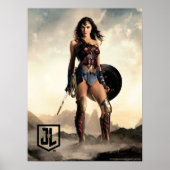 Justice League | Wonder-vrouw op slagveld Poster (Voorkant)