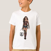 Justice League | Wonder-vrouw op slagveld T-shirt (Voorkant)