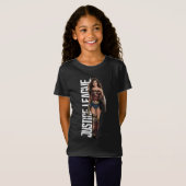 Justice League | Wonder-vrouw op slagveld T-shirt (Voorkant volledig)