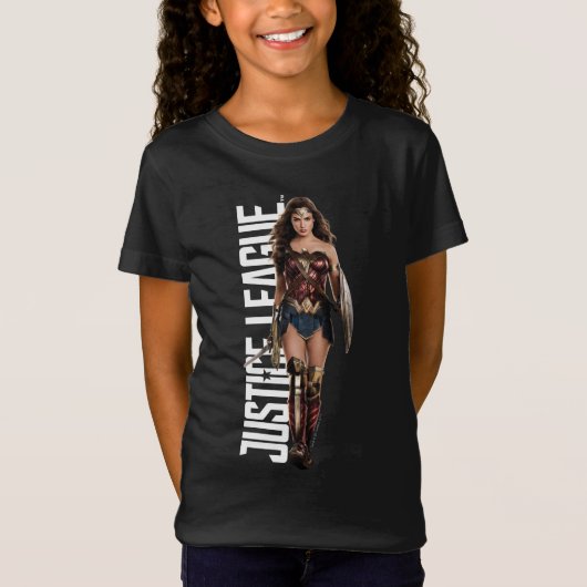 Justice League | Wonder-vrouw op slagveld T-shirt (Voorkant)