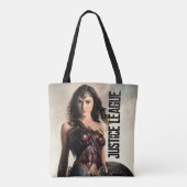 Justice League | Wonder-vrouw op slagveld Tote Bag (Achterkant)