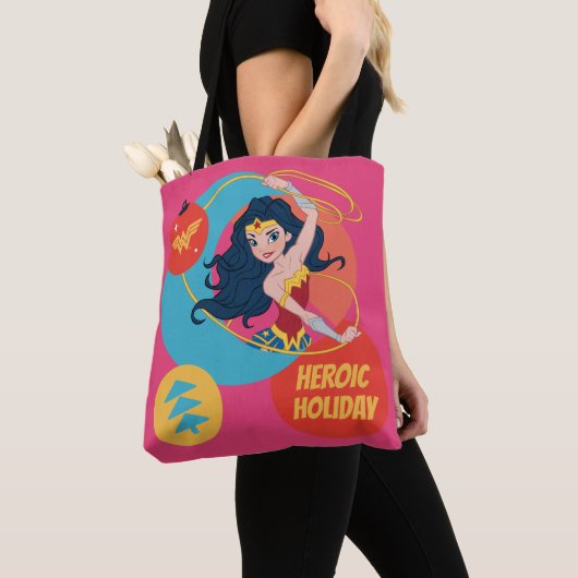Justice League Wonder Woman Holiday Bauble Tote Bag (Dichtbij)