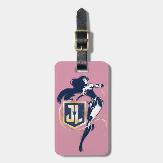 Justice League | Wonder Woman & JL Icon Pop Art Bagagelabel (Voorkant verticaal)