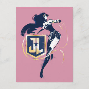 Justice League   Wonder Woman & JL Icon Pop Art Briefkaart