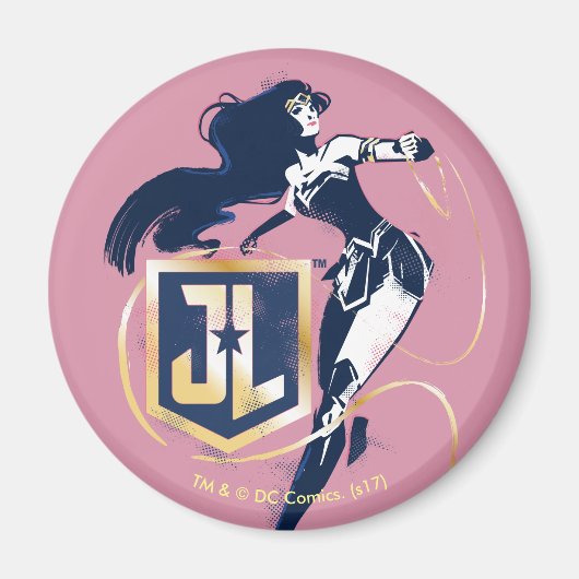 Justice League | Wonder Woman & JL Icon Pop Art Magneet (Voorkant)