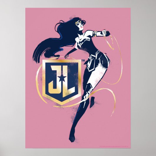 Justice League | Wonder Woman & JL Icon Pop Art Poster (Voorkant)
