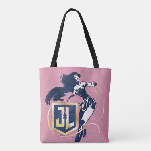 Justice League | Wonder Woman & JL Icon Pop Art Tote Bag (Achterkant)