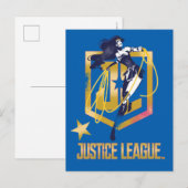 Justice League | Wonder Woman JL Logo Art Briefkaart (Voorkant / Achterkant)