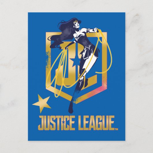 Justice League | Wonder Woman JL Logo Art Briefkaart (Voorkant)