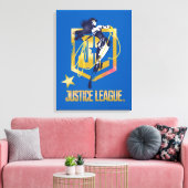 Justice League | Wonder Woman JL Logo Art Canvas Afdruk (Insitu (Woonkamer))