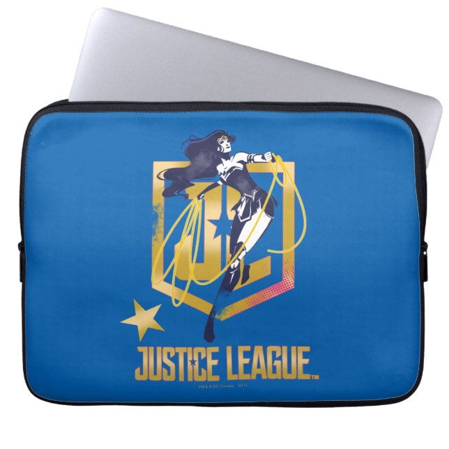 Justice League | Wonder Woman JL Logo Art Laptop Sleeve (Voorkant)