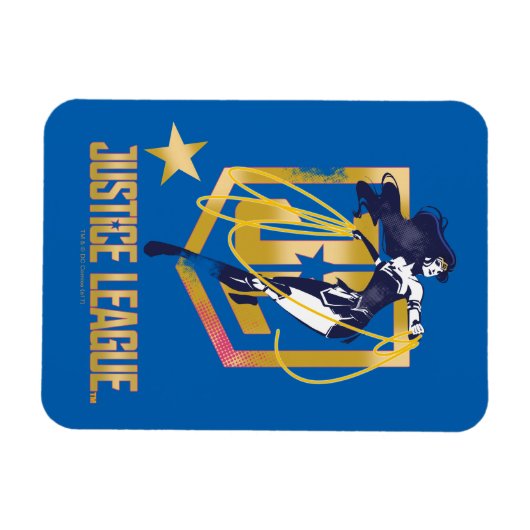 Justice League | Wonder Woman JL Logo Art Magneet (Horizontaal)