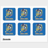 Justice League | Wonder Woman JL Logo Art Vierkante Sticker (Vel)
