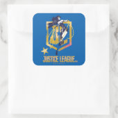 Justice League | Wonder Woman JL Logo Art Vierkante Sticker (Tas)