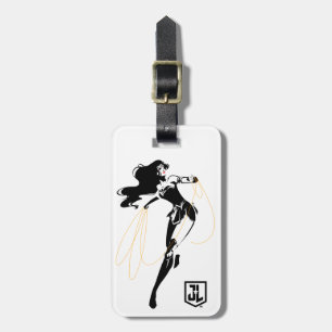 Justice League Wonder Woman met Lasso Pop Art Bagagelabel