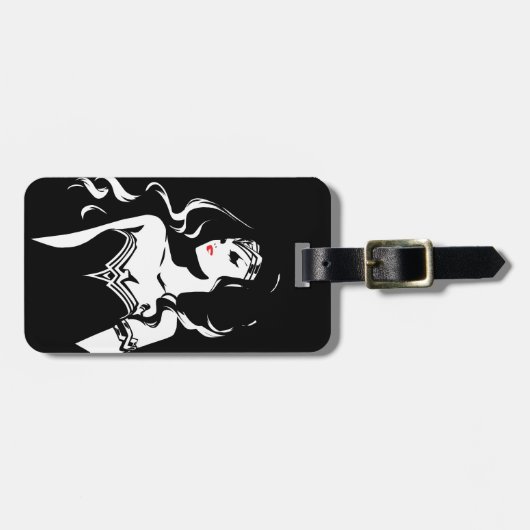 Justice League | Wonder Woman Noir Pop Art Bagagelabel (Voorkant horizontaal)