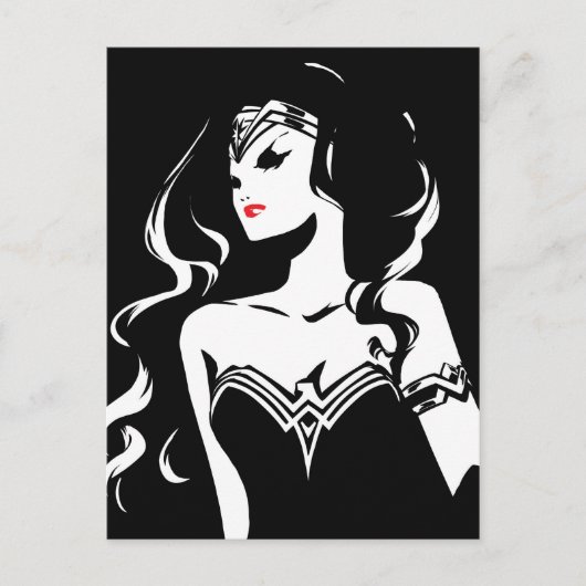 Justice League | Wonder Woman Noir Pop Art Briefkaart (Voorkant)