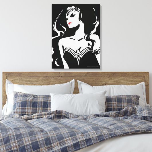 Justice League | Wonder Woman Noir Pop Art Canvas Afdruk (Insitu (Slaapkamer))