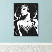 Justice League | Wonder Woman Noir Pop Art Canvas Afdruk (Insitu (Houten vloer))
