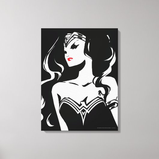 Justice League | Wonder Woman Noir Pop Art Canvas Afdruk (Voorkant)