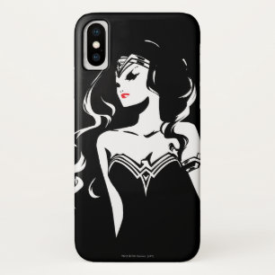Justice League   Wonder Woman Noir Pop Art iPhone X Hoesje