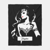 Justice League | Wonder Woman Noir Pop Art Fleece Deken (Voorkant)