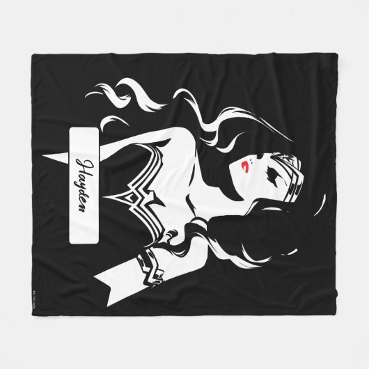 Justice League | Wonder Woman Noir Pop Art Fleece Deken (Voorkant (Horizontaal))