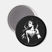 Justice League | Wonder Woman Noir Pop Art Magneet (Voorkant / Achterkant)