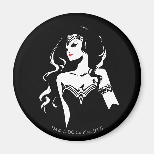 Justice League | Wonder Woman Noir Pop Art Magneet (Voorkant)