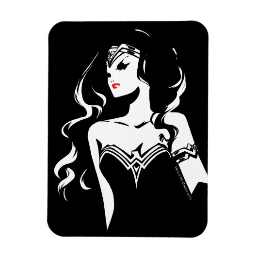 Justice League | Wonder Woman Noir Pop Art Magneet (Verticaal)