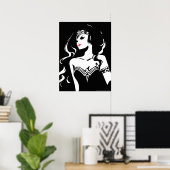 Justice League | Wonder Woman Noir Pop Art Poster (Thuiskantoor)