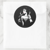 Justice League | Wonder Woman Noir Pop Art Ronde Sticker (Tas)