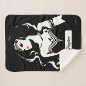 Justice League | Wonder Woman Noir Pop Art Sherpa Deken (Voorkant (horizontaal))