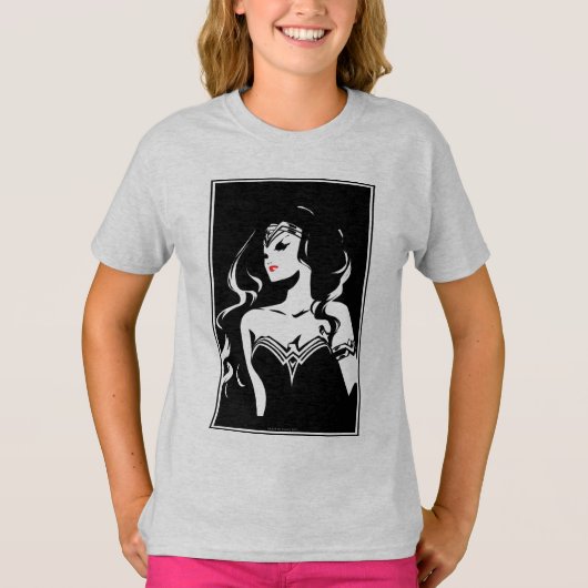 Justice League | Wonder Woman Noir Pop Art T-shirt (Voorkant)