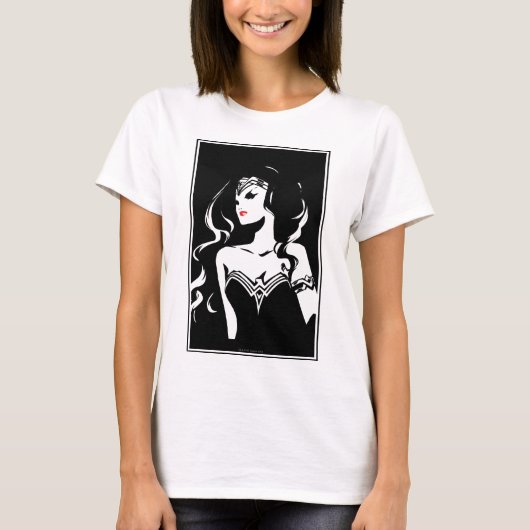 Justice League | Wonder Woman Noir Pop Art T-shirt (Voorkant)