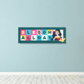 Justice League Wonder Woman "Sleigh All Day" Canvas Afdruk (Insitu (Houten vloer))