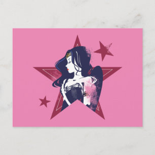 Justice League   Wonder Woman & Stars Pop Art Briefkaart