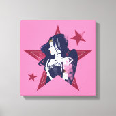 Justice League | Wonder Woman & Stars Pop Art Canvas Afdruk (Voorkant)