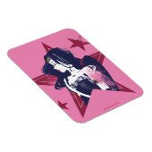 Justice League | Wonder Woman & Stars Pop Art Magneet (Rechterzijde)