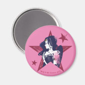 Justice League | Wonder Woman & Stars Pop Art Magneet (Voorkant / Achterkant)