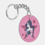 Justice League | Wonder Woman & Stars Pop Art Sleutelhanger (Voorkant Links)
