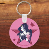 Justice League | Wonder Woman & Stars Pop Art Sleutelhanger (Voorkant)