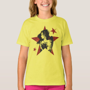 Justice League   Wonder Woman & Stars Pop Art T-shirt